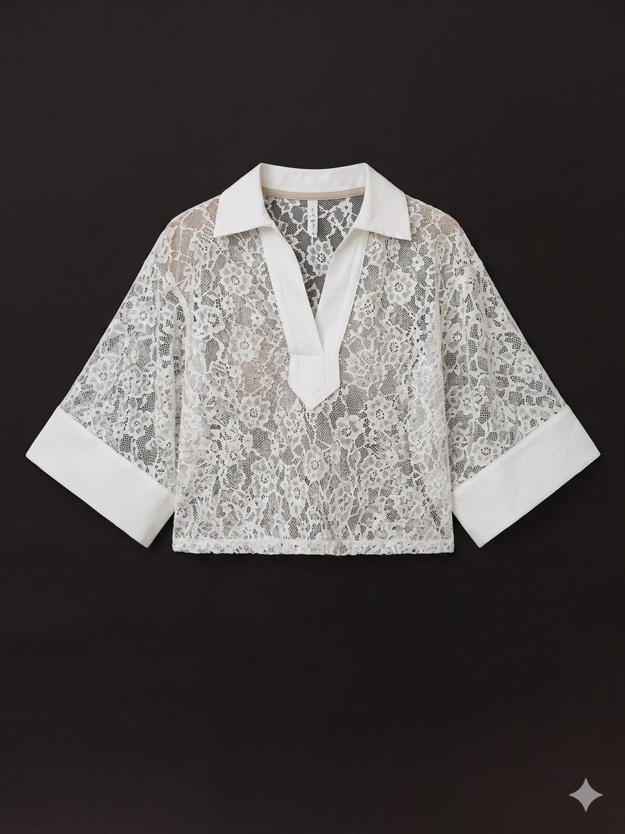 The Kimono Polo-Lace