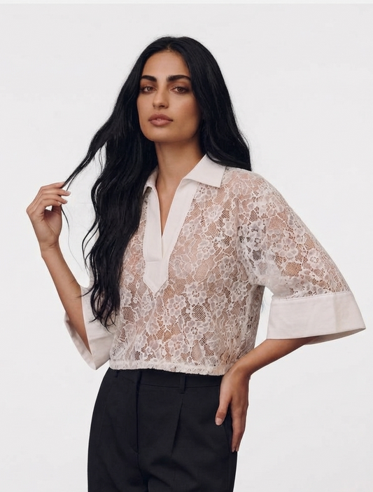 The Kimono Polo-Lace
