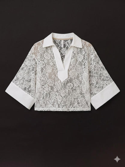 The Kimono Polo-Lace